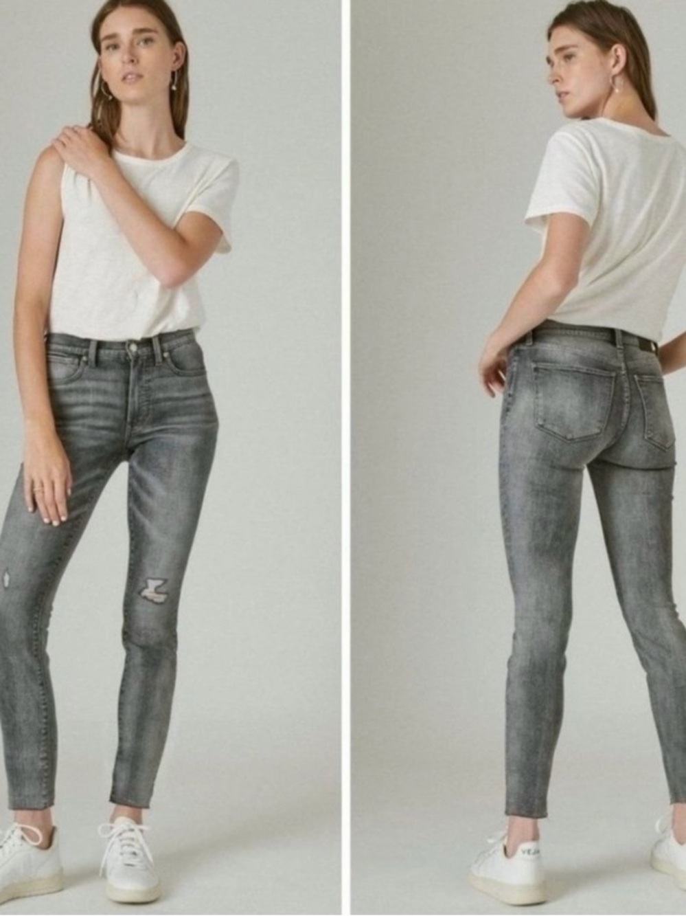 #758 Lucky Brand NWT High-Rise Grey Skinny Jeans